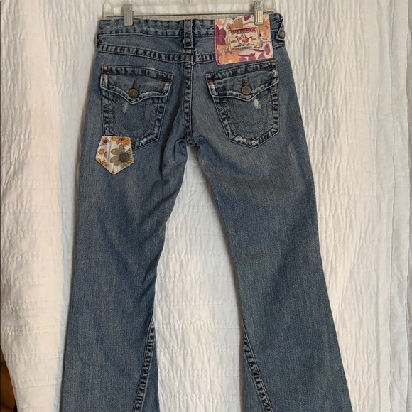 True Religion Light Blue Embellished Jeans